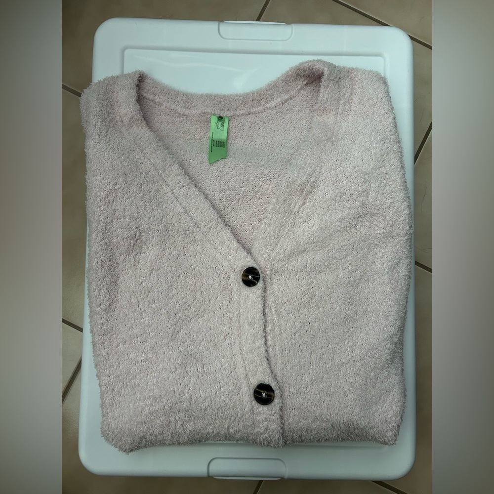 NWT (Nordstrom Tag Only) Honydew Cozy Pink Button-Up Cardigan